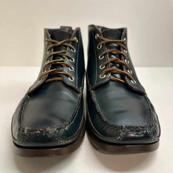EXCELLENT Oak Street Bootmakers Camp Boot Navy Blue Chromexcel Ranger Moc 10 main image 5